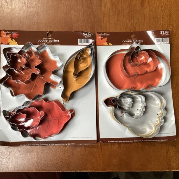 Fall Party Cookie Cutters 2 packs New with tag - Picture 2 of 11